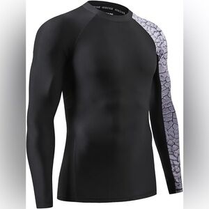 Men’s Huge Spirts Splice UV Sun Protection UPF 50 + Skins Rash Guard Chapped S